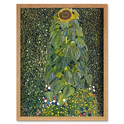 Image of Wee Blue Coo Gustav Klimt The Sunflower 1907 Old Master Painting Art Print Framed Poster Wall Decor 12X16 Inch
