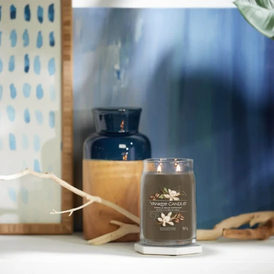 Image of Yankee Candle Signature Scented Vanilla Bean Espresso Large Jar with Double Wicks Soy Wax Blend Long Burning Perfect Gifts for Women