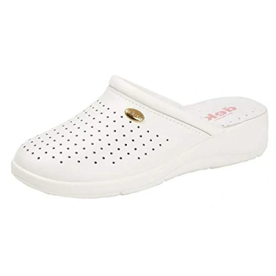 Image of San Malo L128 DEK Leather Clog Mules White 7 UK