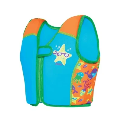 Image of Zoggs Kids Swimsure Jacket Bright Blue/Orange, 2 3 Years/15 18 kg