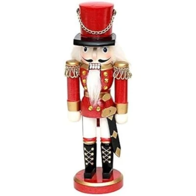 Image of Dekohelden24 Beautiful nutcracker soldier in red, classic, approx. 35 cm, 520208 red