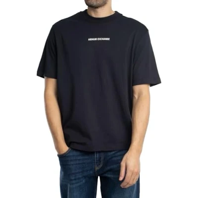 Image of Armani Exchange Print Tshirt, Men&#039;s, Size: Medium, Deep navy