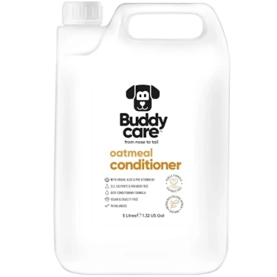 Image of Oatmeal Dog Conditioner by Buddycare 5L Butter Scented Puppy with Aloe Vera &amp; Pro Vitamin B5