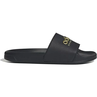 Image of adidas Performance Adilette Shower Unisex Pool slides, Size: 11, Core black/matte gold Synthetics