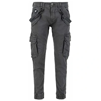 Image of Alpha Industries Men&#039;s Utility Casual Trousers Pants, Vintage Grey, 24
