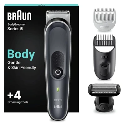 Image of Braun Body Groomer Series 5 5370, Shavers for Men, Gentle Full Manscaping, Hair Trimmer Electric Men