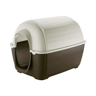 Image of Ferplast Outdoor Dog Kennel Kenny 01 House Made of Impact and UV Resistant thermoplastic Resin, Liquid Drain System, Ventilation Grill, Can be dismantled for Cleaning, 50 x 78 h cm