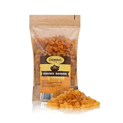 Image of Chandra Whole Foods Golden Raisins 750G Low GI &amp; Fat Dried Grapes for Healthy Snacking, Smoothies, Salads, Baking Cooking Gluten Free Soy Sultanas, High in Fibre Antioxidants