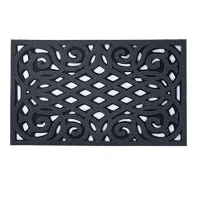 Image of Nicoman Non Slip Barrier Doormat Grey Scrape Outdoor Drainage Door Mat 75x45cm (30&#039;&#039;x18&#039;&#039;)
