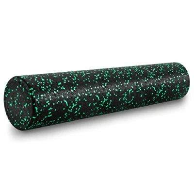 Image of ProsourceFit High Density Foam Rollers 36 inches Long, Firm Full Body Athletic Massage Tool for Back Stretching, Yoga, Pilates, Post Workout Muscle Recuperation, Black/Green