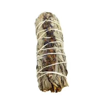 Image of VIE Sage Smudge Stick, White and Lavender 4&quot;