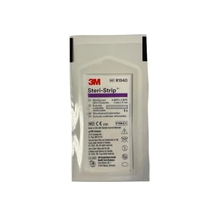 Image of 3M Steri Strip Reinforced Skin Closures/Strips 3 mm x 75 1 Pack of 5 Strips