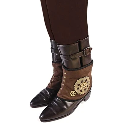 Image of Bristol Novelty 77092 Steampunk Spats 2pcs, Multicolor, One Size