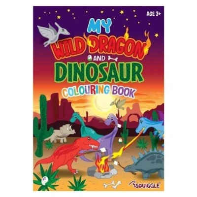 Image of DITZY DOLL My Wild Dragon Dinosaur Colouring Book Children Kids Girls Boys Colour in Activity Puzzle Assorted Single