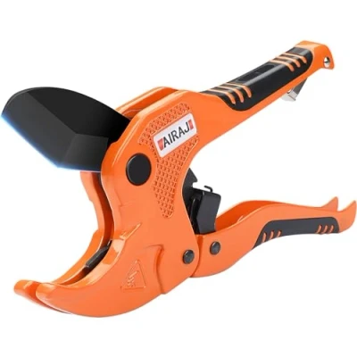 Image of AIRAJ PVC Cutter Heavy Duty Ratchet Type Pipe Cutter,for Cutting Outer Diameter 42 mm PPR Plastic Hoses and Plumbing Pipes,for Electrician,Maintenance Workers,Professional