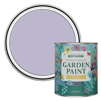 Image of Rust Oleum Purple Mould Resistant Garden Paint in Matt Finish Wisteria 750ml