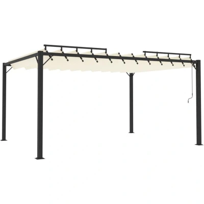 Image of vidaXL Gazebo with Louvered Roof 3x4 m Cream Fabric and Aluminium