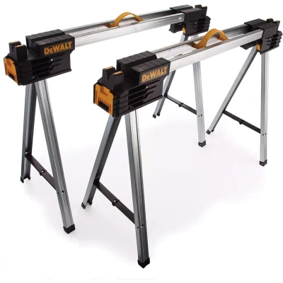 Image of Dewalt DWST1 75676 Folding Saw Horse, Silver/Black, Sawhorse (Pack of 2)