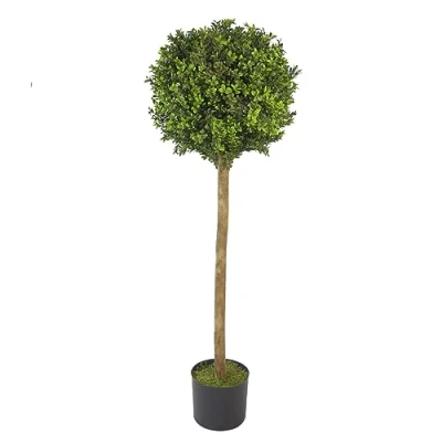 Image of Leaf Design UK Artificial Boxwood Buxus Ball Realistic Topiary Tree