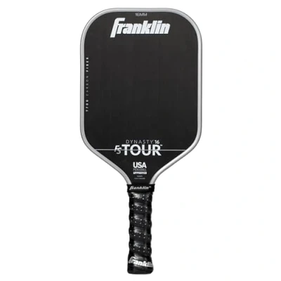 Image of Franklin Sport Pro Pickleball Paddles FS Tour Series Carbon Fiber Official USA (USAPA) Approved Dynasty Player Paddle 16mm Polymer Core Gray