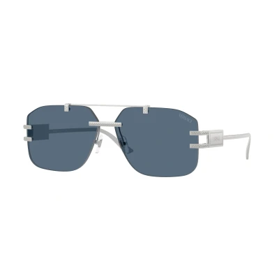 Image of Sunglasses Versace Ve2275 col. 100080 Uomo Geometrica Argento