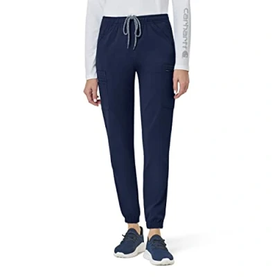 Image of Carhartt Women&#039;s Cargo Jogger Scrub Pant Medical, Navy, Large