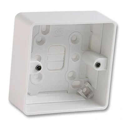 Image of 1 Gang Surface Box 40MM DEEP, Back Boxes/MOUNTING Boxes Electrical, Piece Pack K2031WHI