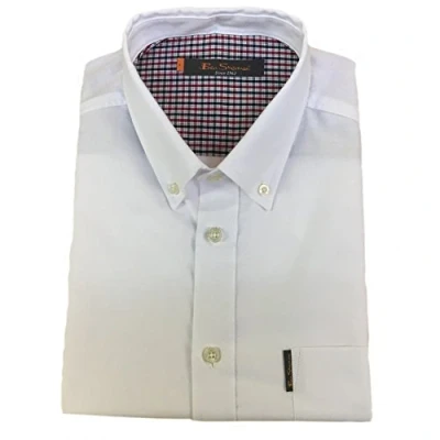 Image of Ben Sherman White Oxford Original Retro Button Down Long Sleeve Shirt 3XL