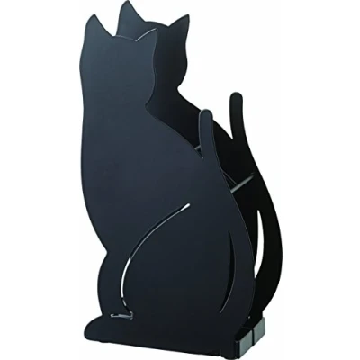 Image of YAMAZAKI Home Cat Umbrella Stand Animal Metal Storage Holder Organizer.,Black