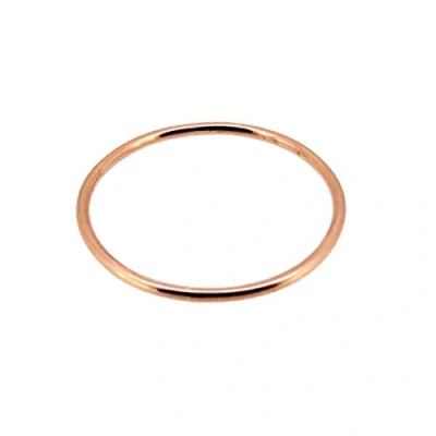 Image of 1mm Solid 9ct Red Rose Gold Slim Round Wedding Band or Skinny Stacking Ring (N)