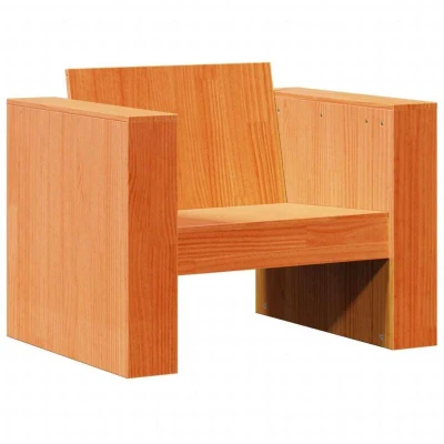 Image of vidaXL Garden Sofa Wax Brown 79x60x62 cm Solid Wood Pine