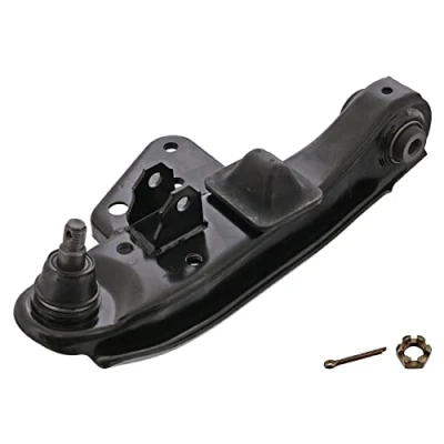 Image of 545104B000, 545104B001, 545104F000 Suspension Arm FEBI BILSTEIN 41793 with crown nut Front Axle Left, Lower Control Steel