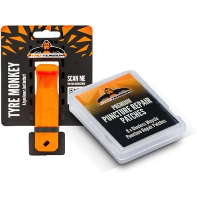 Image of Tru Tension Premium Puncture Repair Bundle Suitable for all Road, Mountain &amp; Race Bikes Bicycle Tools Accessories 2 Piece Kit