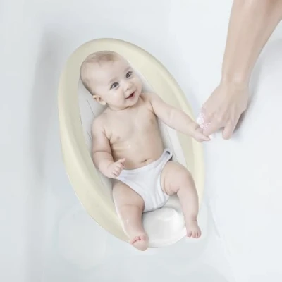 Image of Dolu Baby Bath Support Non Slip, Comfortable &amp; Safe Relax Beige Perfect for Newborns Infants