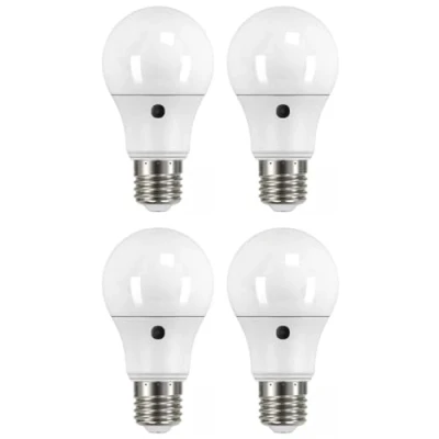 Image of Lampwise 4 x Venture LED 5W = 40W ES E27 Dusk Till Dawn Sensor Light Bulb, Cool White 5000K