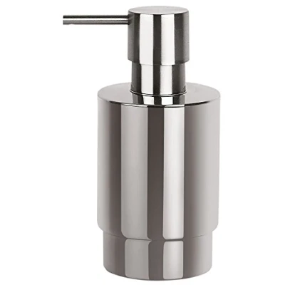 Image of Spirella Soap Dispenser, Metal, Silver, 7cm x 6.5cm 17.5cm