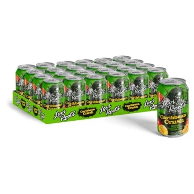 Image of Levi Roots Carribean Crush Sparkling Fruit Juice Drink with Grapefruit, Mango &amp; Juicy Pineapple 330ml Cans (Case of 24)