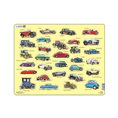 Image of Larsen AK1 Beginner Puzzle: Automobiles, 30 Piece Boxless Tray &amp; Frame Jigsaw Puzzle