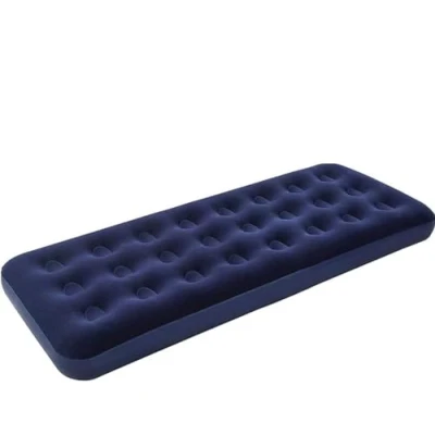 Image of MantraRaj Soft Flocked Single Inflatable Air Bed Mattress Relaxing Blow Up Camping Equipment Comfort Sleeping Waterproof Durable Camp Beds Outdoor Indoor for Adults And Kids
