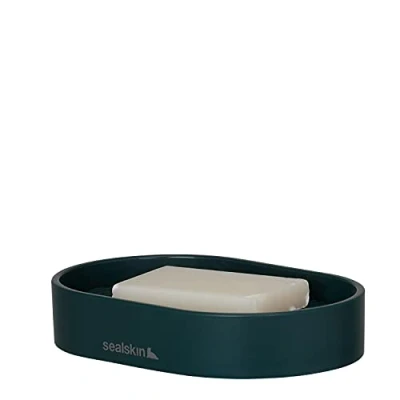 Image of Sealskin Brave Soap dish freestanding Dark green, B x H T: 136 26 89 mm