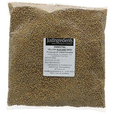 Image of JustIngredients Essentials Yellow Mustard Seeds, 500 g Pack of 5