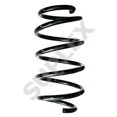 Image of 1K0411105GL, 1K0411105JG Coil spring SUPLEX 39394 Front Axle with constant wire diameter yellow, white, Orange VOLKSWAGEN: GOLF 5, 6