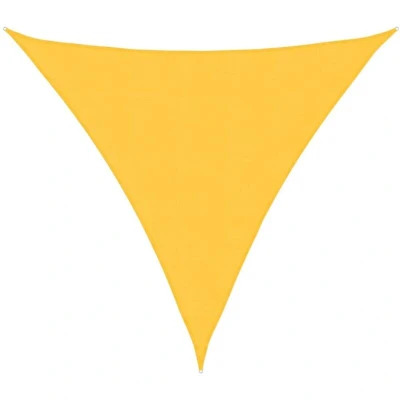 Image of vidaXL Sunshade Sail Oxford Fabric Triangular 5x5x5 m Yellow