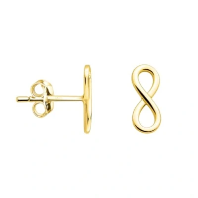 Image of SOFIA MILANI Women&#039;s Earrings 925 Silver Gold Plated &amp; with Zirconia Stones Infinity Stud Earring E2525