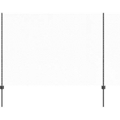 Image of vidaXL Fence Posts 22 pcs U Channel Grey 160 cm Steel