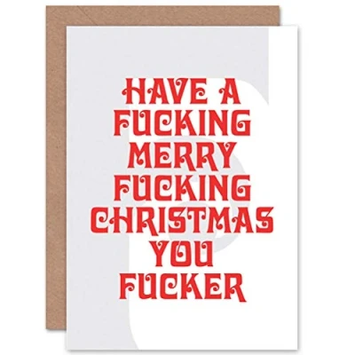 Image of Wee Blue Coo CARD ALTERNATIVE CHRISTMAS XMAS SWEARING ADULT FUNNY CP2120