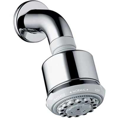 Image of hansgrohe Clubmaster Overhead Shower 3 Sprays with arm, Chrome, 27475000