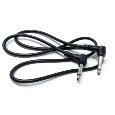 Image of 1m 6.35mm to Right Angle 90 Degree Jack Audio Mono Guitar Speaker Music Instrument Cable Lead 3.3ft
