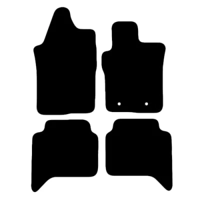 Image of Carsio Tailored Carpet Car Floor Mats For Ford Ranger Double Cab 2022+ Onwards Fit Mat Complete Accessory Black Custom Fitted All Weather, Anti Slip Backing &amp; Trim