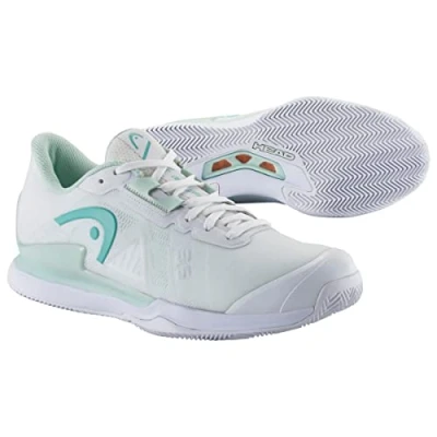 Image of HEAD Sprint Pro 3.5 Clay Women, Women’s Blanche/Aqua, 40